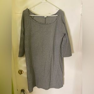 Black and gray striped dress